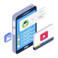 An icon design of mobile apps vector