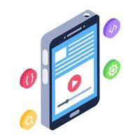 An icon design of mobile apps vector