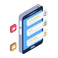 An icon design of mobile apps vector