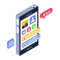 An icon design of mobile apps vector