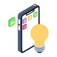 An icon design of mobile apps vector