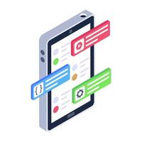 An icon design of mobile apps vector