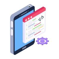 An icon design of mobile apps vector