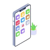 An icon design of mobile apps vector