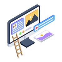 A modern style icon of web infographic vector