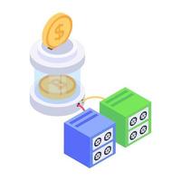 Icon of server content in isometric style vector