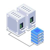 Icon of server content in isometric style vector