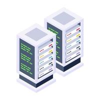 Icon of big data in isometric design vector