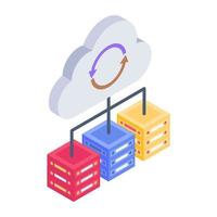 Icon of big data in isometric design vector