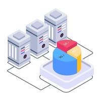 Icon of big data in isometric design vector