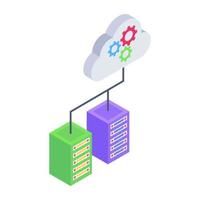 Icon of big data in isometric design vector