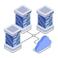 Icon of big data in isometric design vector