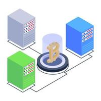 Icon of big data in isometric design vector