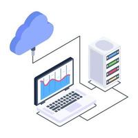 Icon of big data in isometric design vector