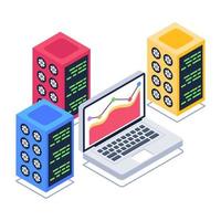 Icon of big data in isometric design vector