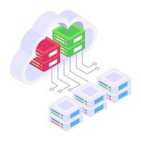 Icon of big data in isometric design vector