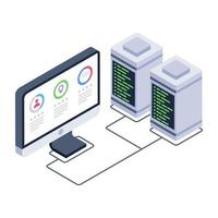 Icon of big data in isometric design vector