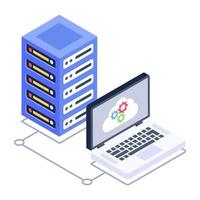 Icon of big data in isometric design vector