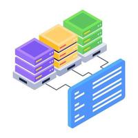 Icon of big data in isometric design vector