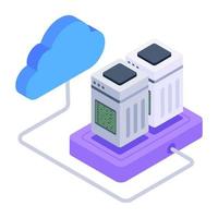 Icon of big data in isometric design vector