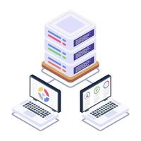 Icon of big data in isometric design vector