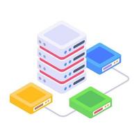 Icon of big data in isometric design vector