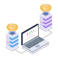 Icon of big data in isometric design vector
