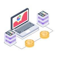 Icon of big data in isometric design vector
