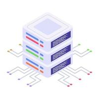 Icon of big data in isometric design vector