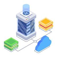 Icon of big data in isometric design vector