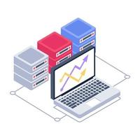 Icon of big data in isometric design vector