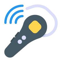 Wireless bluetooth device in flat style icon vector