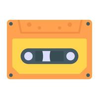 Cassette in flat trendy editable icon vector
