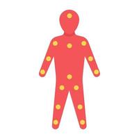 Trendy unique flat style icon of body tracking vector