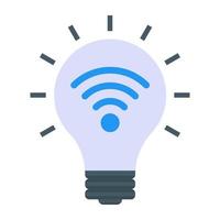 Trendy unique flat icon of smart bulb vector