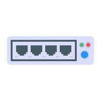 Network switch flat icon vector