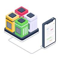 Icon of big data in isometric design vector