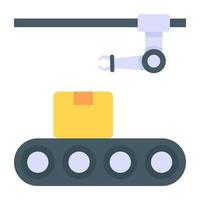 Conveyor flat icon, editable icon vector