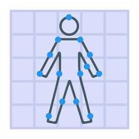 Trendy unique flat style icon of motion tracking vector