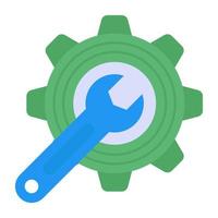 Maintenance in flat trendy icon vector