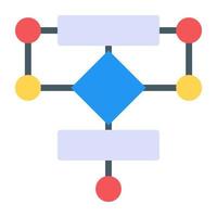 Database hosting in flat design icon vector