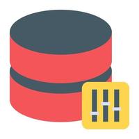 Server in flat style icon vector