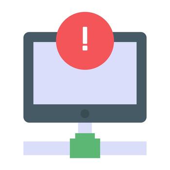 System error in flat icon vector