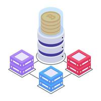 Icon of server content in isometric style vector