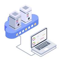 Icon of big data in isometric design vector