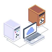 Icon of big data in isometric design vector