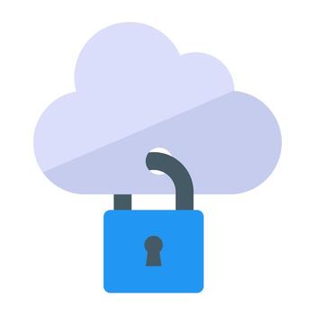 Trendy unique flat icon of cloud computing vector
