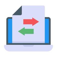 File format in flat design icon, editable vector