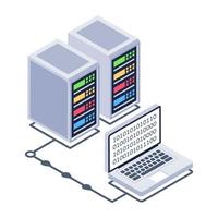 An online business data isometric icon vector