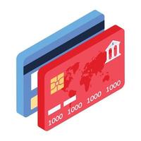 Credit cards isometric trendy design icon vector